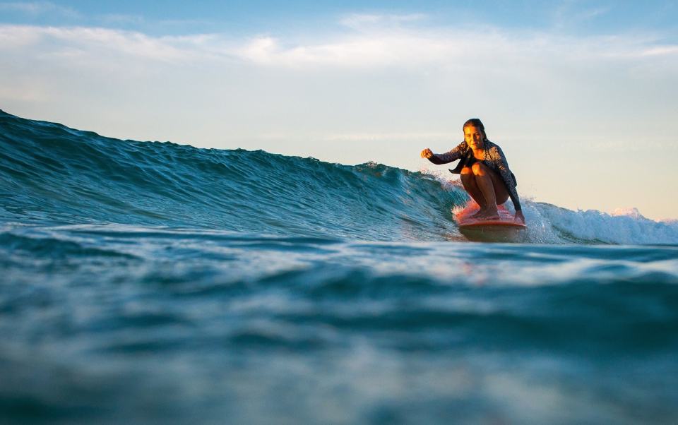 sunset surf