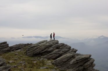 Winter hike in basque country